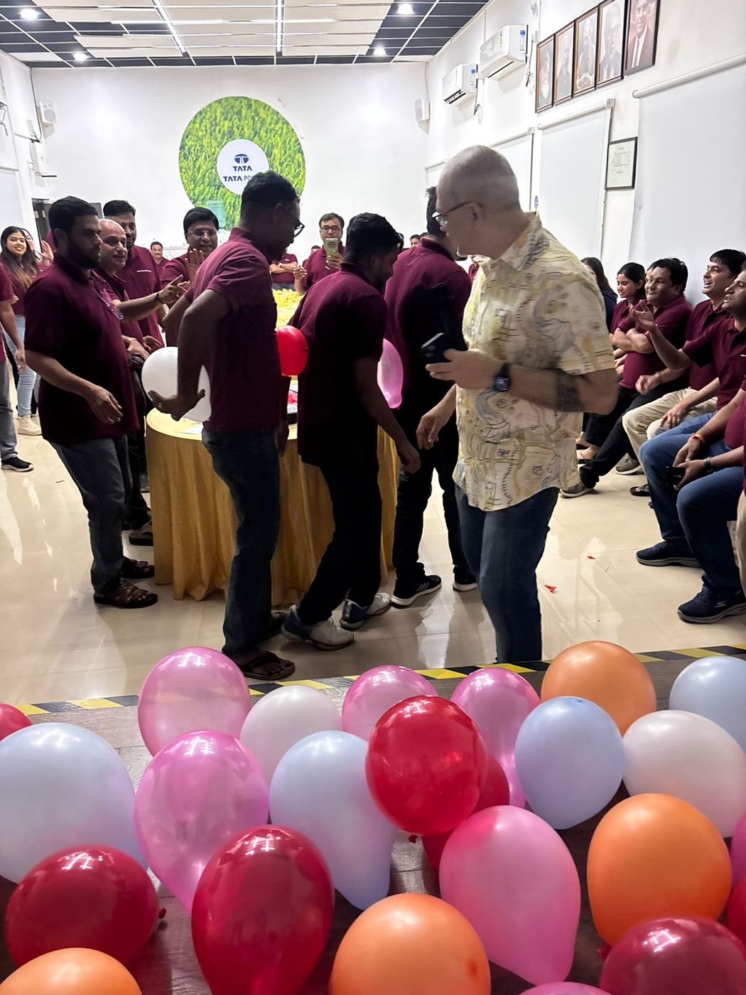 Group photo at a corporate event